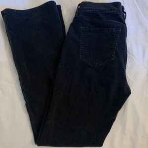 low rise flared corduroys